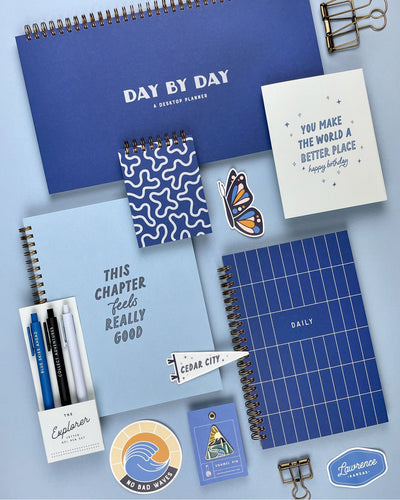 Blue Mood Spiral Planner – by Cairo Heaven | أجندة سبايرال بلو مود