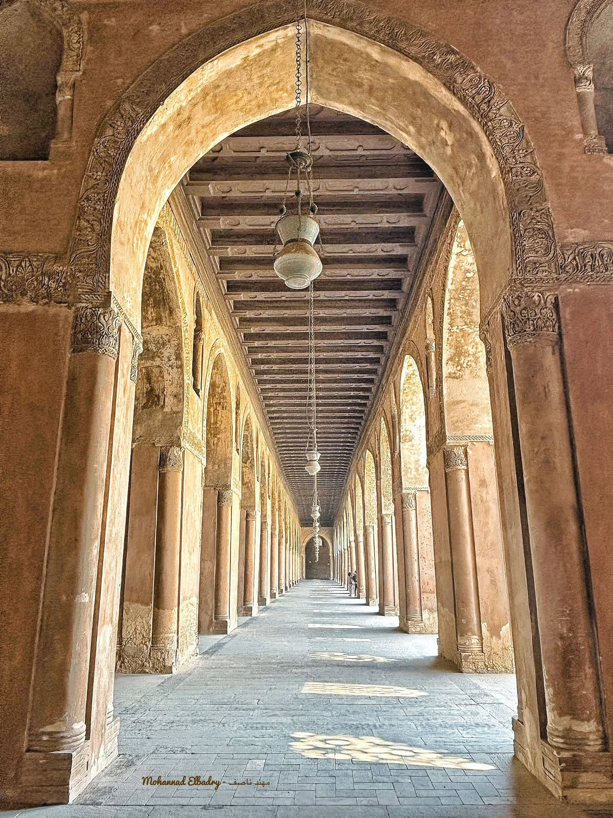 Ibn Tulun Arcades Frame – Islamic architecture photography wall art | برواز أروقة ابن طولون