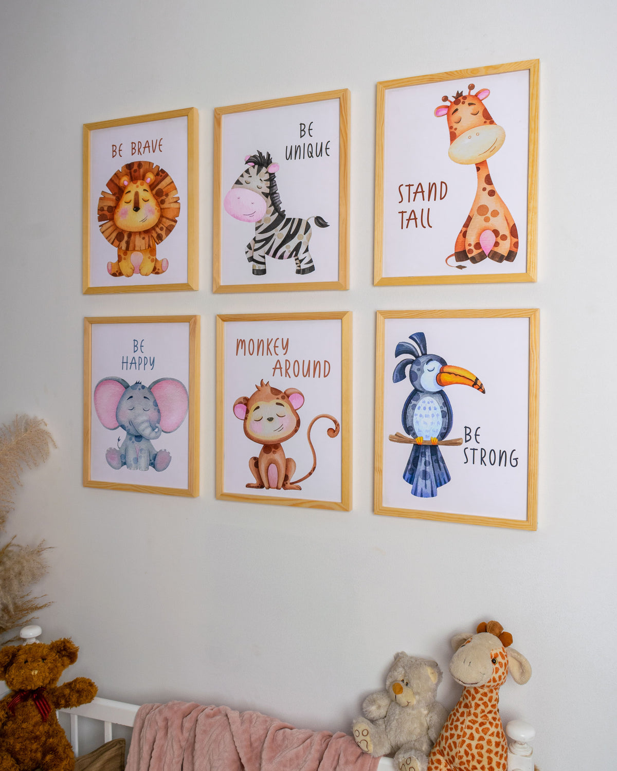 Animals Nursery Set - The Smirky edition – nursery wall art, photo 2 | طقم حيوانات غرفة الأطفال - إصدار الابتسامة الشقية