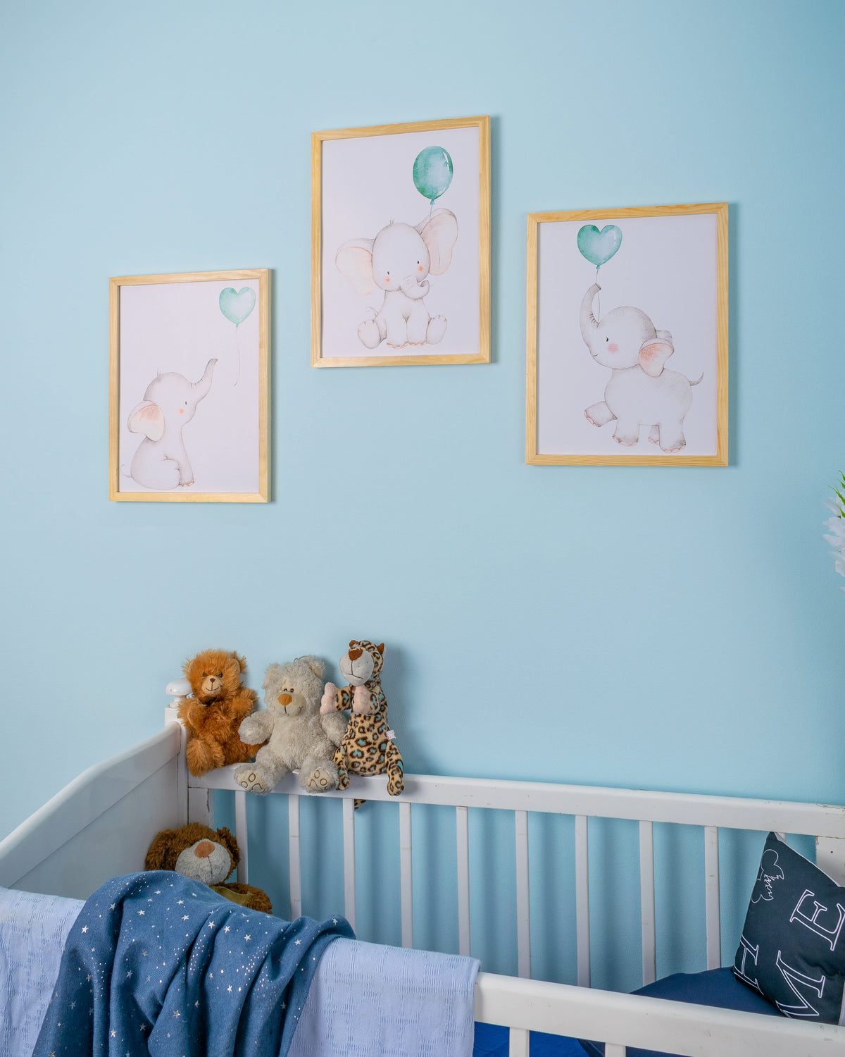 Nursery Set - The Bluey the Elephant – nursery wall art, photo 3 | طقم غرفة الأطفال - الفيل بلوي