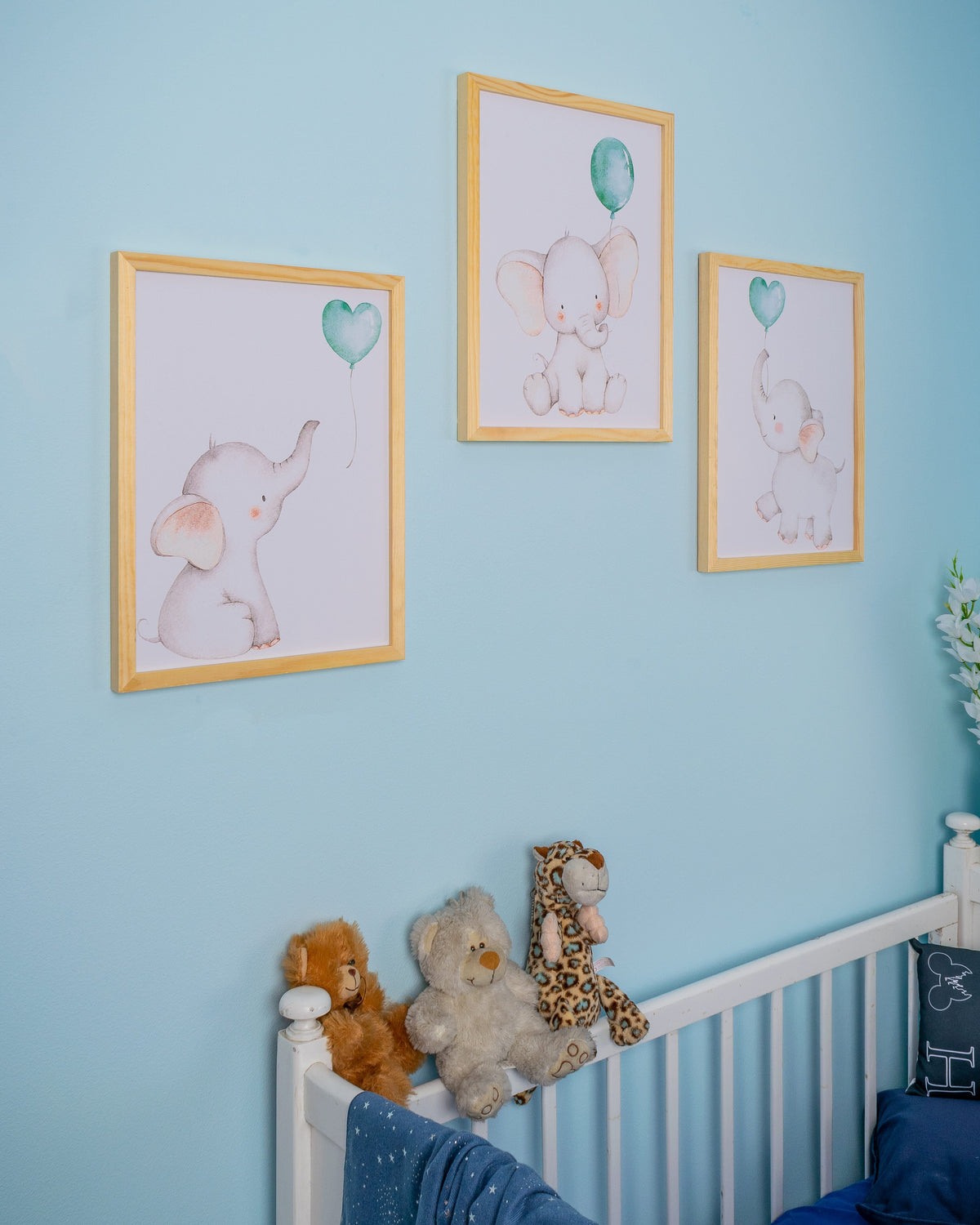 Nursery Set - The Bluey the Elephant – nursery wall art, photo 2 | طقم غرفة الأطفال - الفيل بلوي