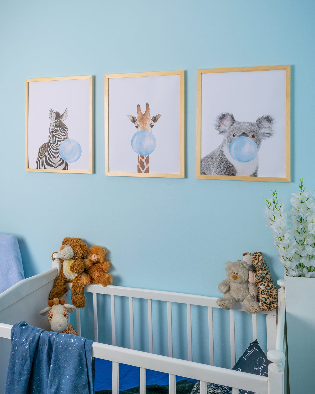 Nursery Set - The Bubble Gum Zoo Animals – nursery wall art, photo 2 | طقم غرفة الأطفال - حيوانات الزوو باللبان