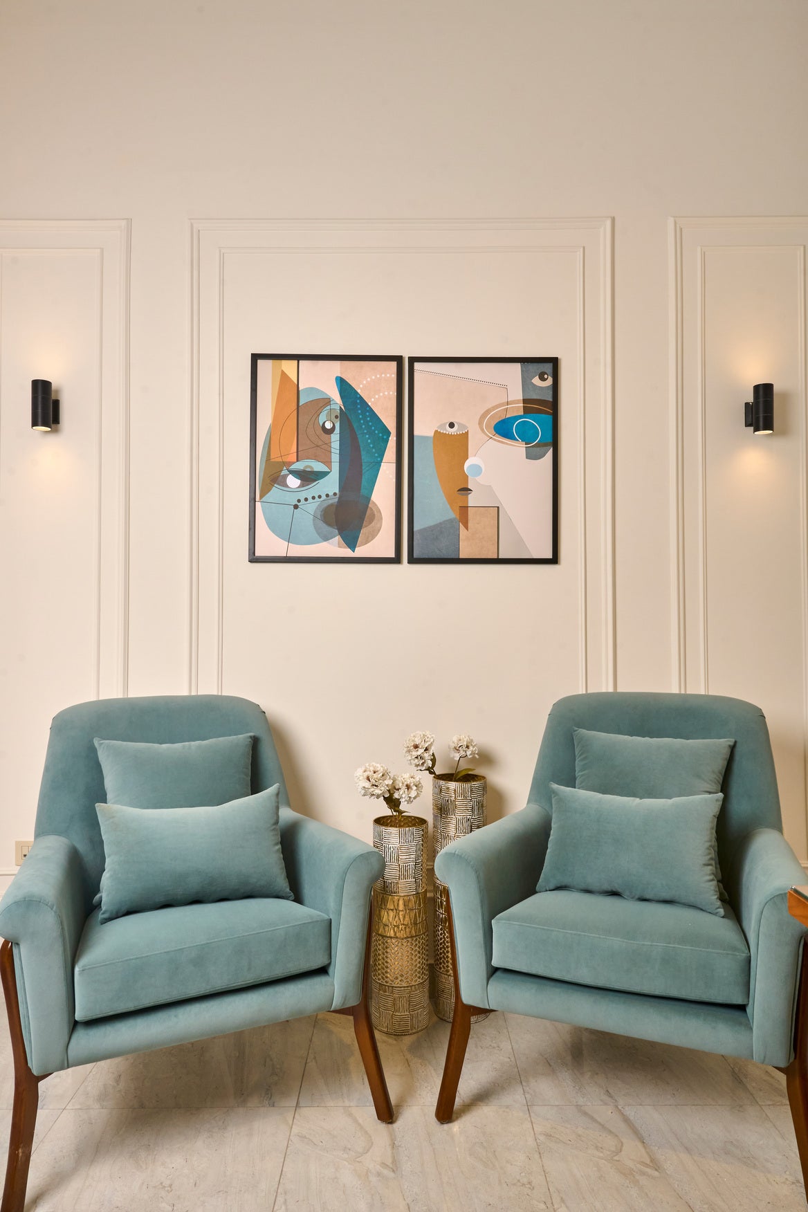 Geometric Faces Set – abstract boho wall art, photo 4 | طقم الوشوش الهندسية