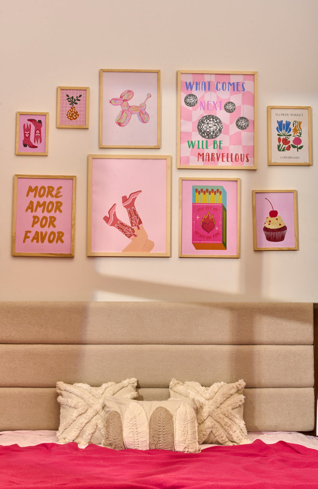 More Amore Pink Set – nursery wall art | طقم More Amore الوردي