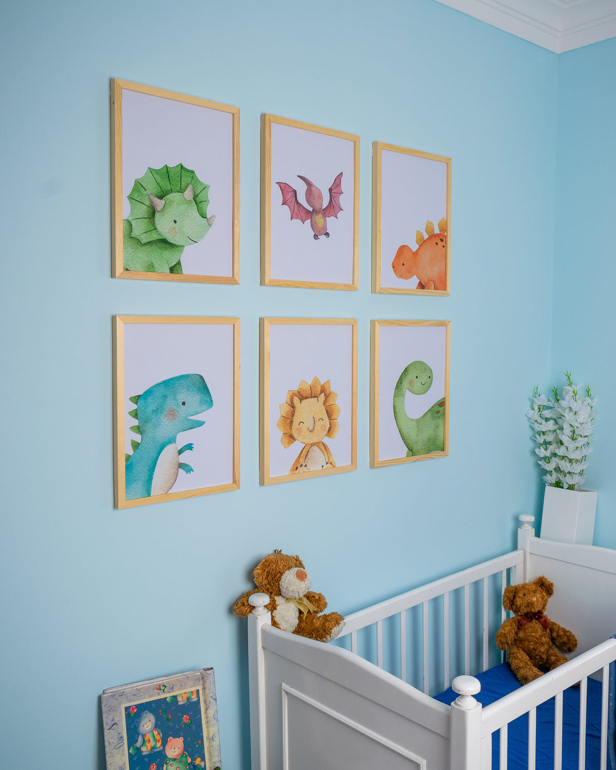 Nursery Set - The Dino Roars – nursery wall art, photo 3 | طقم غرفة الأطفال - زئير الديناصورات