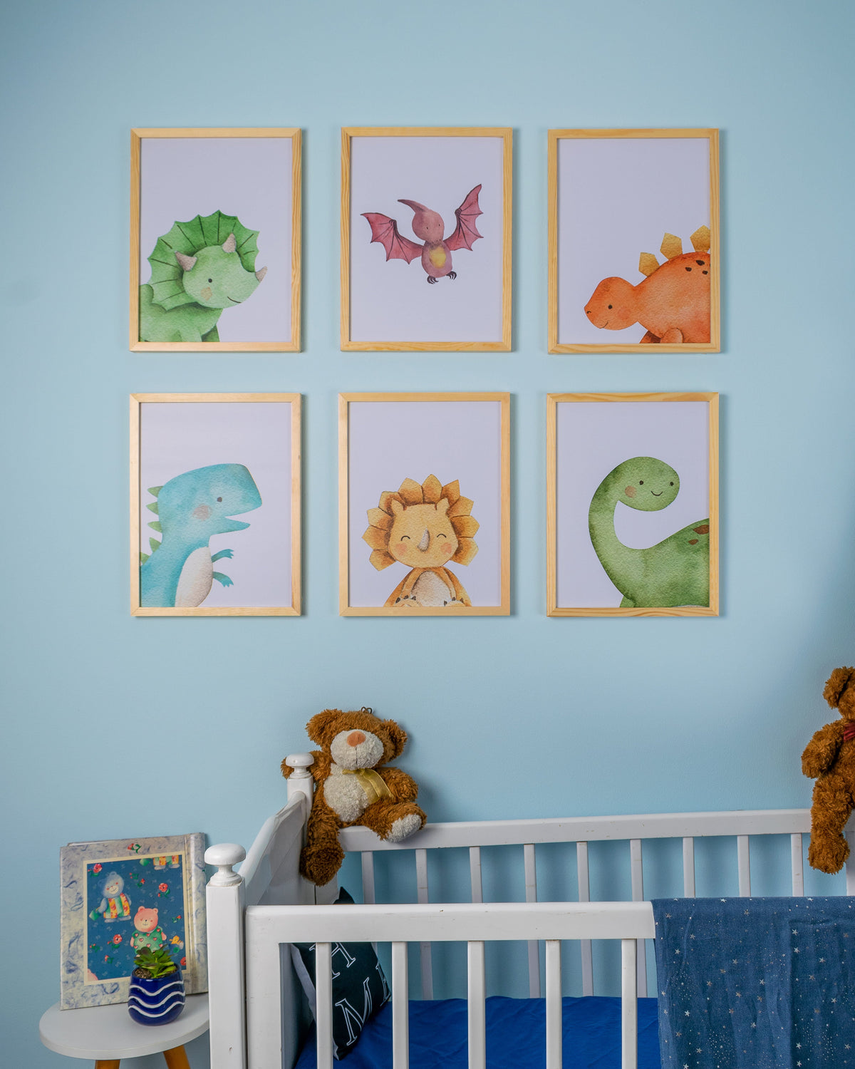 Nursery Set - The Dino Roars – nursery wall art | طقم غرفة الأطفال - زئير الديناصورات