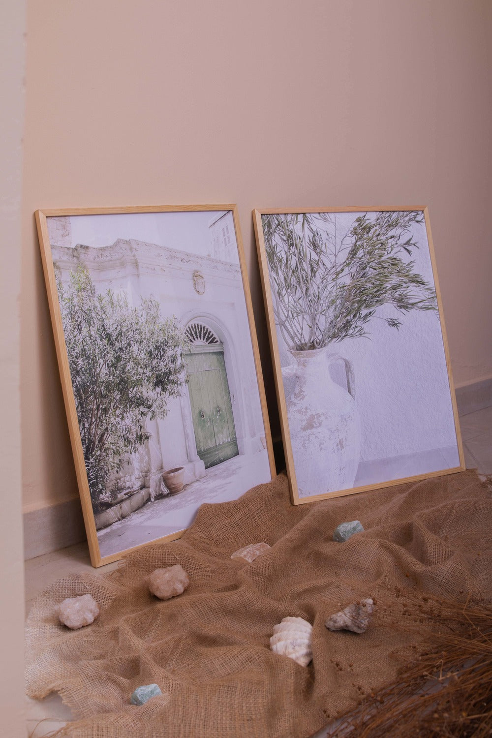 Olive Branch Set – abstract boho wall art | طقم غصن الزيتون