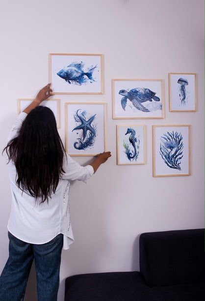 Sea Friends Set – summer beach wall art, photo 2 | طقم أصحاب البحر