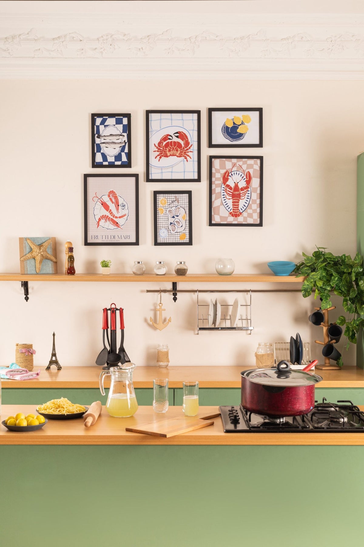Come Fish With Me Frame – kitchen wall art | طقم Come Fish With Me
