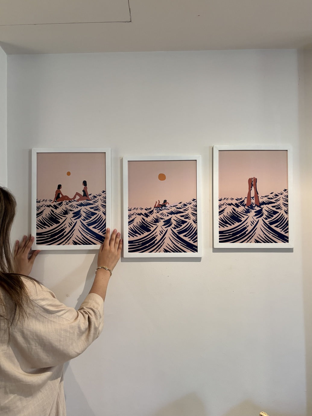Sunset Post Tan Summer Set – summer beach wall art, photo 3 | طقم صيفي - غروب الشمس