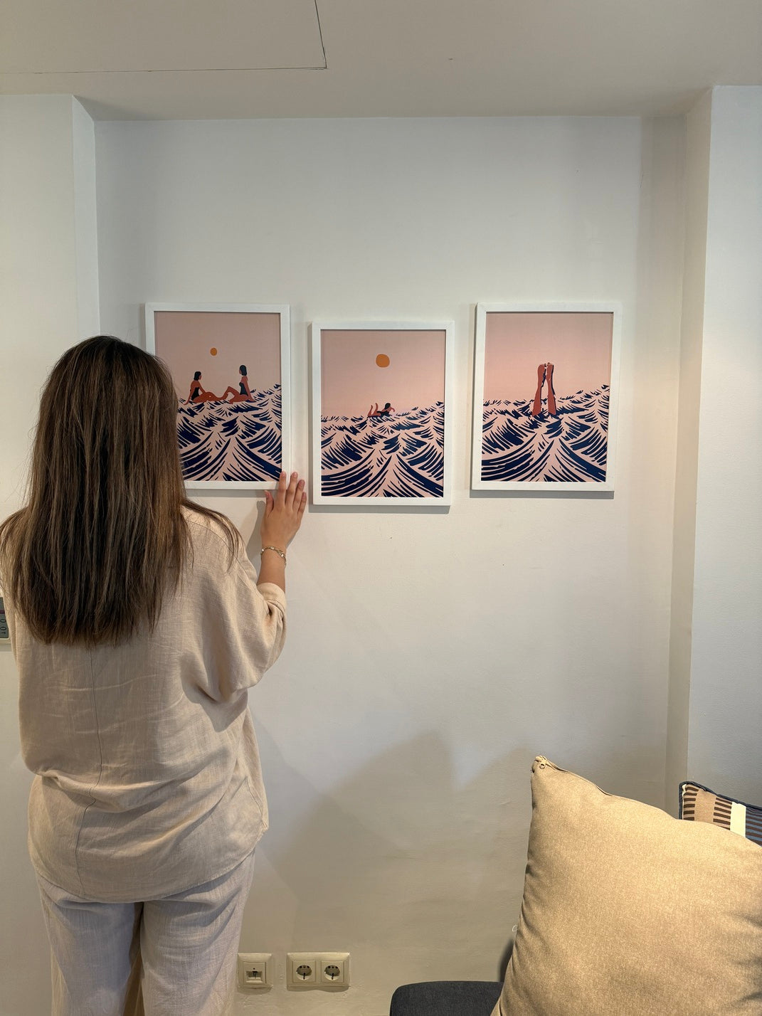 Sunset Post Tan Summer Set – summer beach wall art, photo 2 | طقم صيفي - غروب الشمس