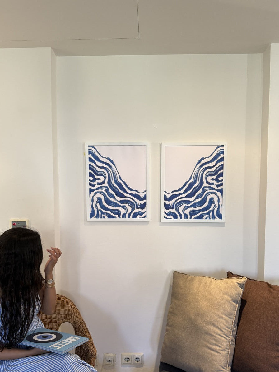 Tidal Duo Summer Set – summer beach wall art | طقم صيفي - ثنائي الأمواج