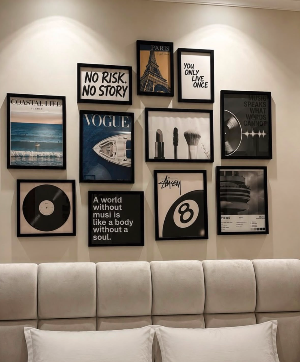 City Life- Bedroom set – gallery wall frame set | طقم سيتي لايف لغرفة النوم