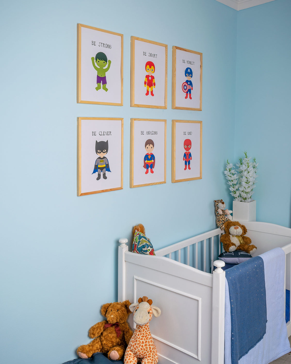 Nursery Set - The Super Hero Babies – nursery wall art, photo 3 | طقم غرفة الأطفال - الأبطال الخارقون الصغار