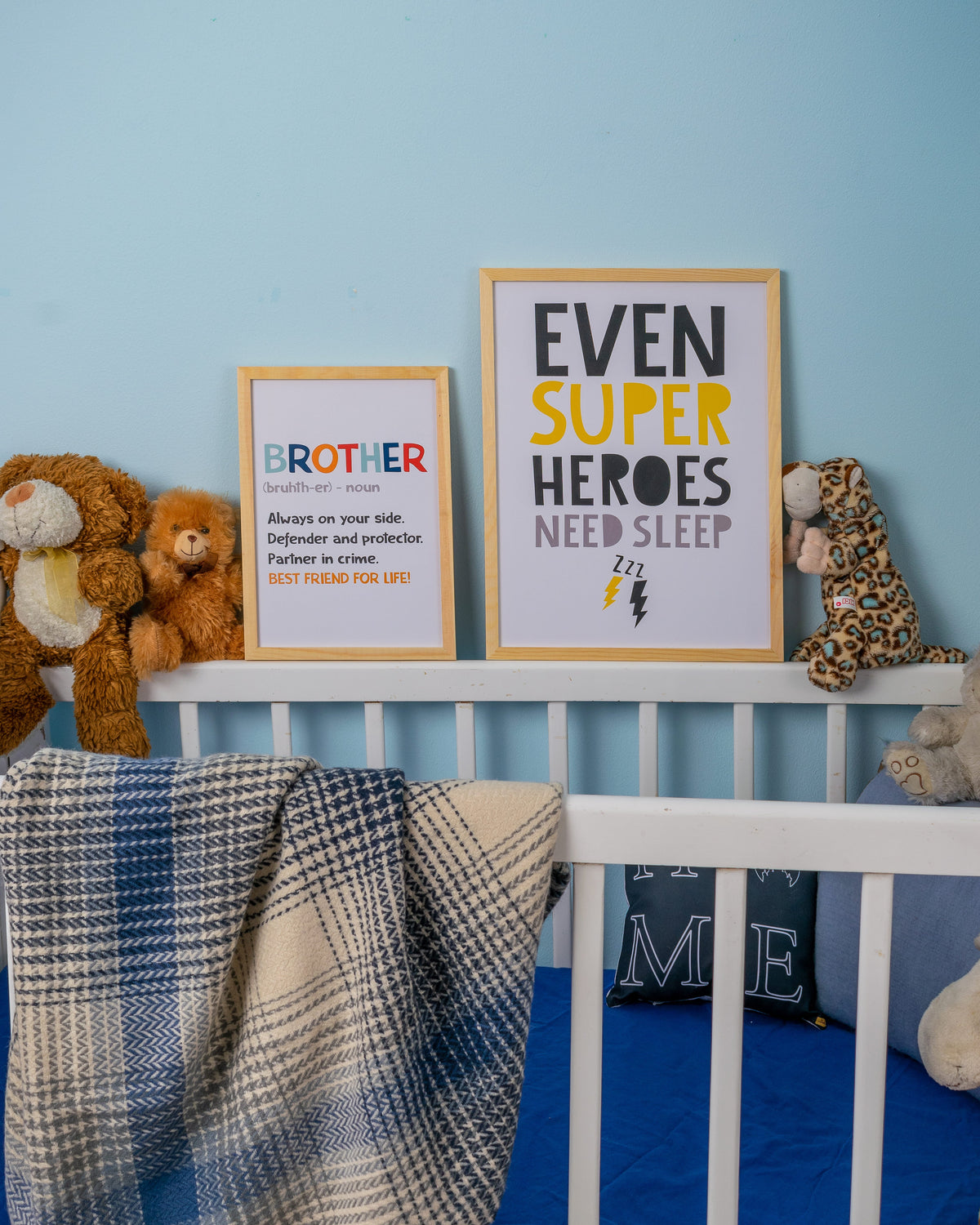 Nursery - The Super Hero Siblings Frame – nursery wall art, photo 4 | طقم غرفة الأطفال - الأشقاء الأبطال الخارقون