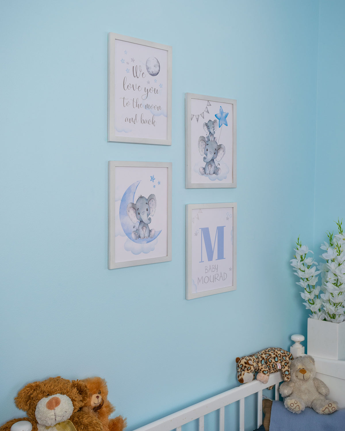 Nursery - The To the Moon and Back Frame – nursery wall art, photo 2 | طقم غرفة الأطفال - To the Moon and Back