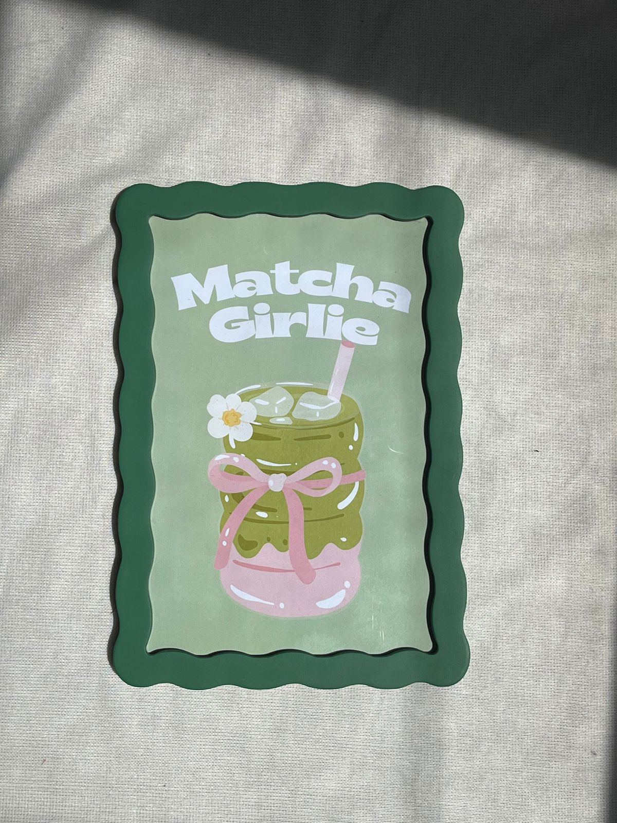 Matcha Girlie Frame – kitchen wall art | برواز Matcha Girlie