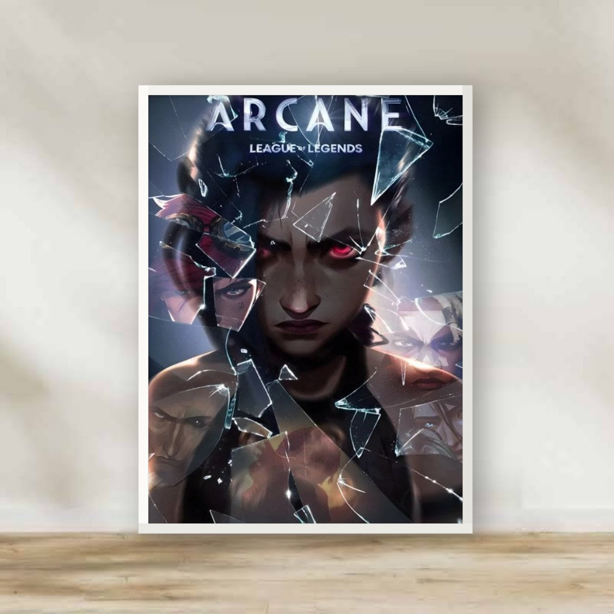 Arcane 4 White Frame – anime wall art | برواز أبيض أركين 4