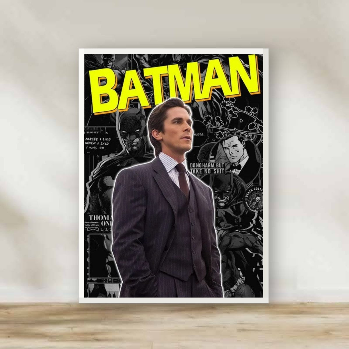 Batman 2 White Frame – movie poster wall art | برواز أبيض باتمان 2