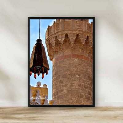 Blue Mosque Cairo Frame – Islamic architecture photography wall art | برواز الجامع الأزرق