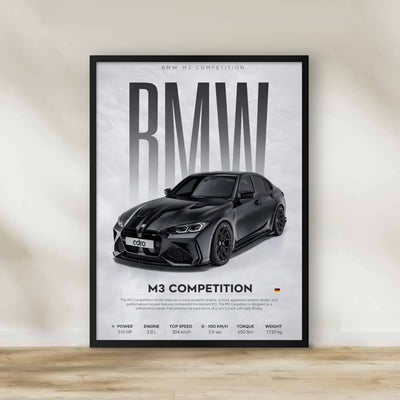 BMW Frame 3 – car wall art | برواز BMW 3