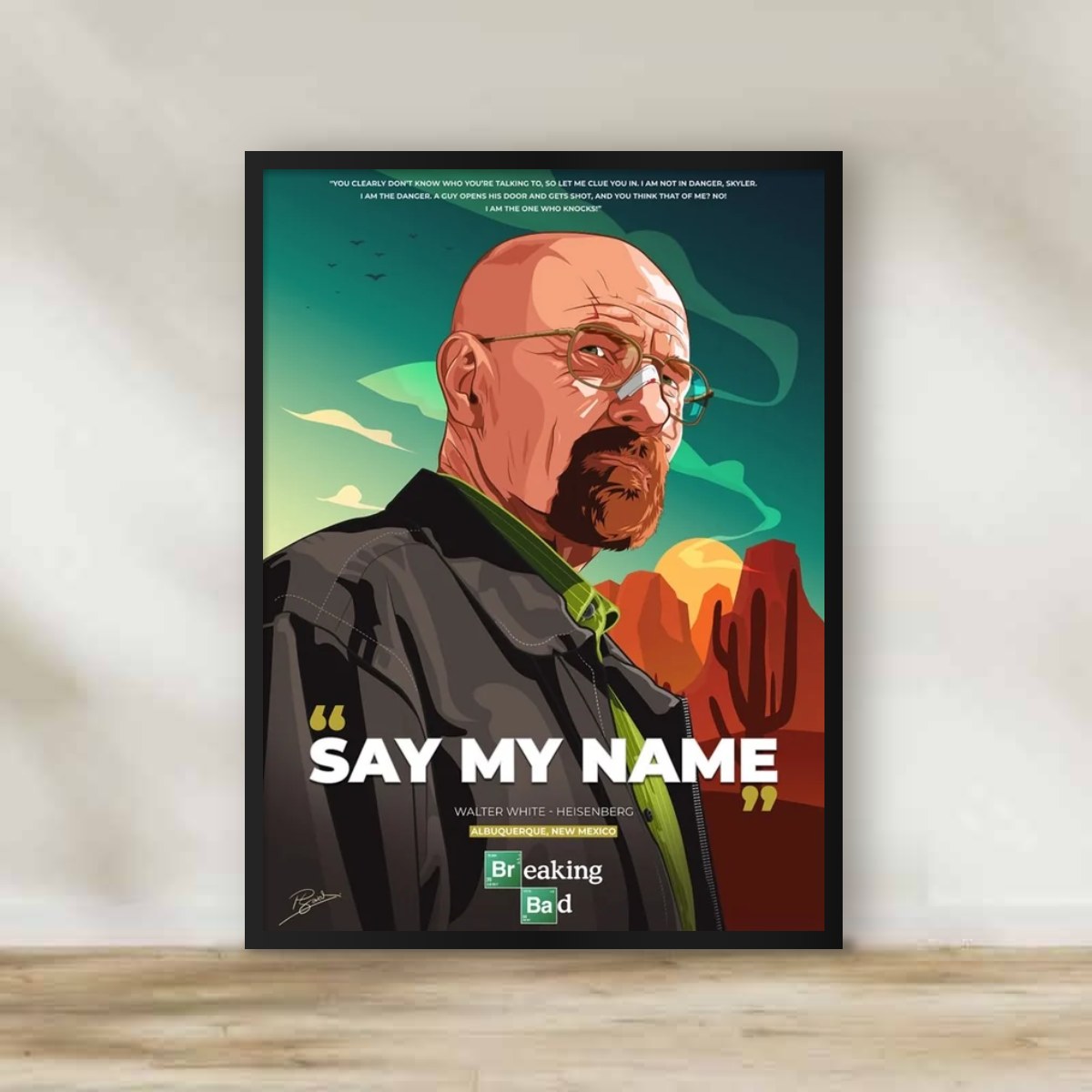 Breaking Bad Frame – movie poster wall art | برواز بريكنج باد