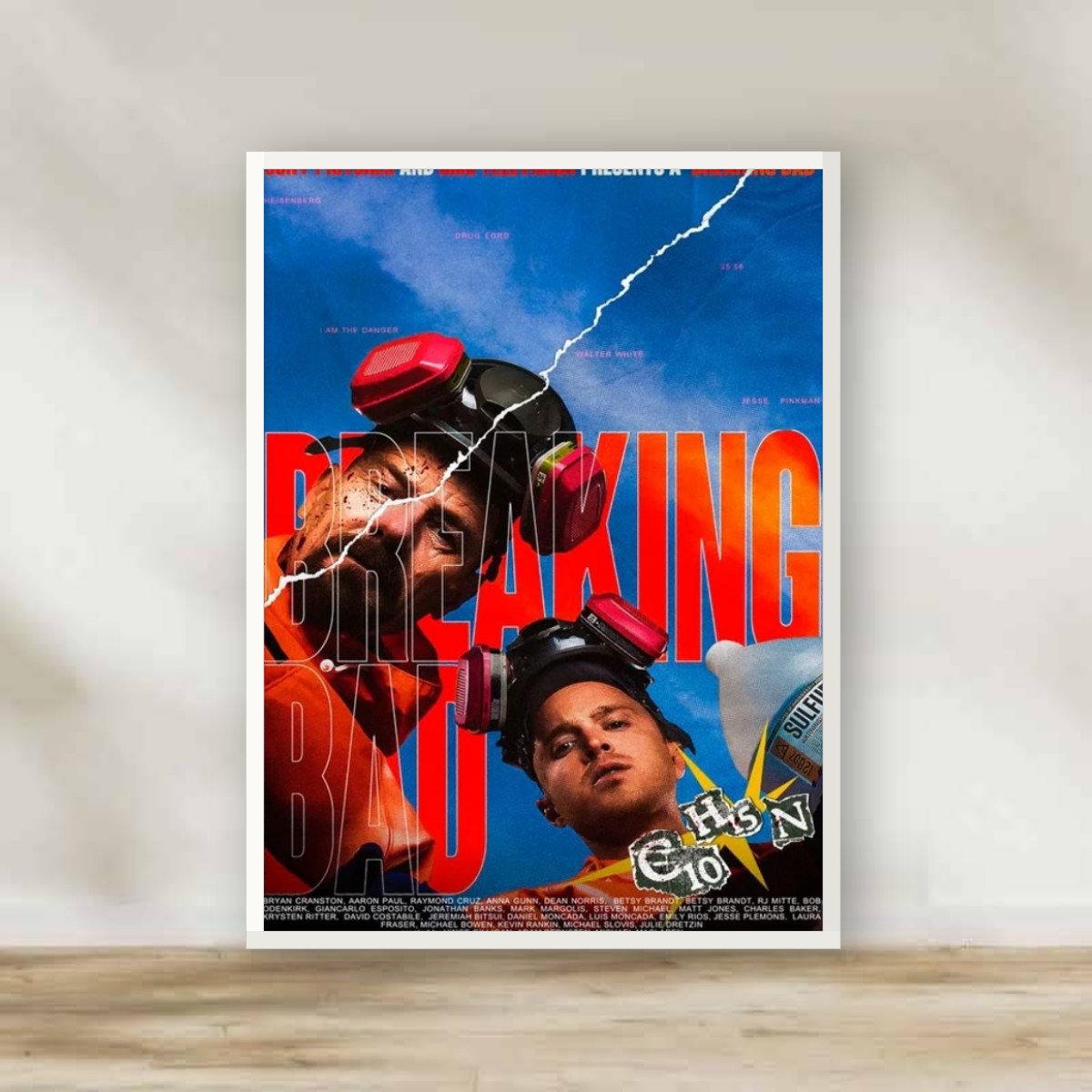 Breaking Bad 4 White Frame – movie poster wall art | برواز أبيض بريكنج باد 4