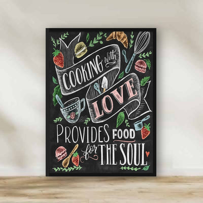 Cooking with Love Frame – kitchen wall art | برواز "Cooking with Love"
