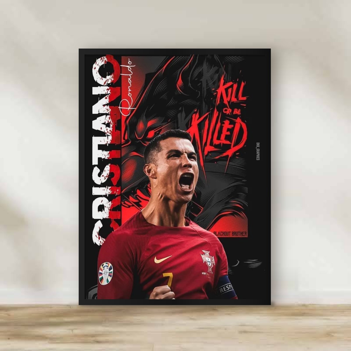 Cristiano Ronaldo 3 Frame – football wall art | برواز كريستيانو رونالدو 3