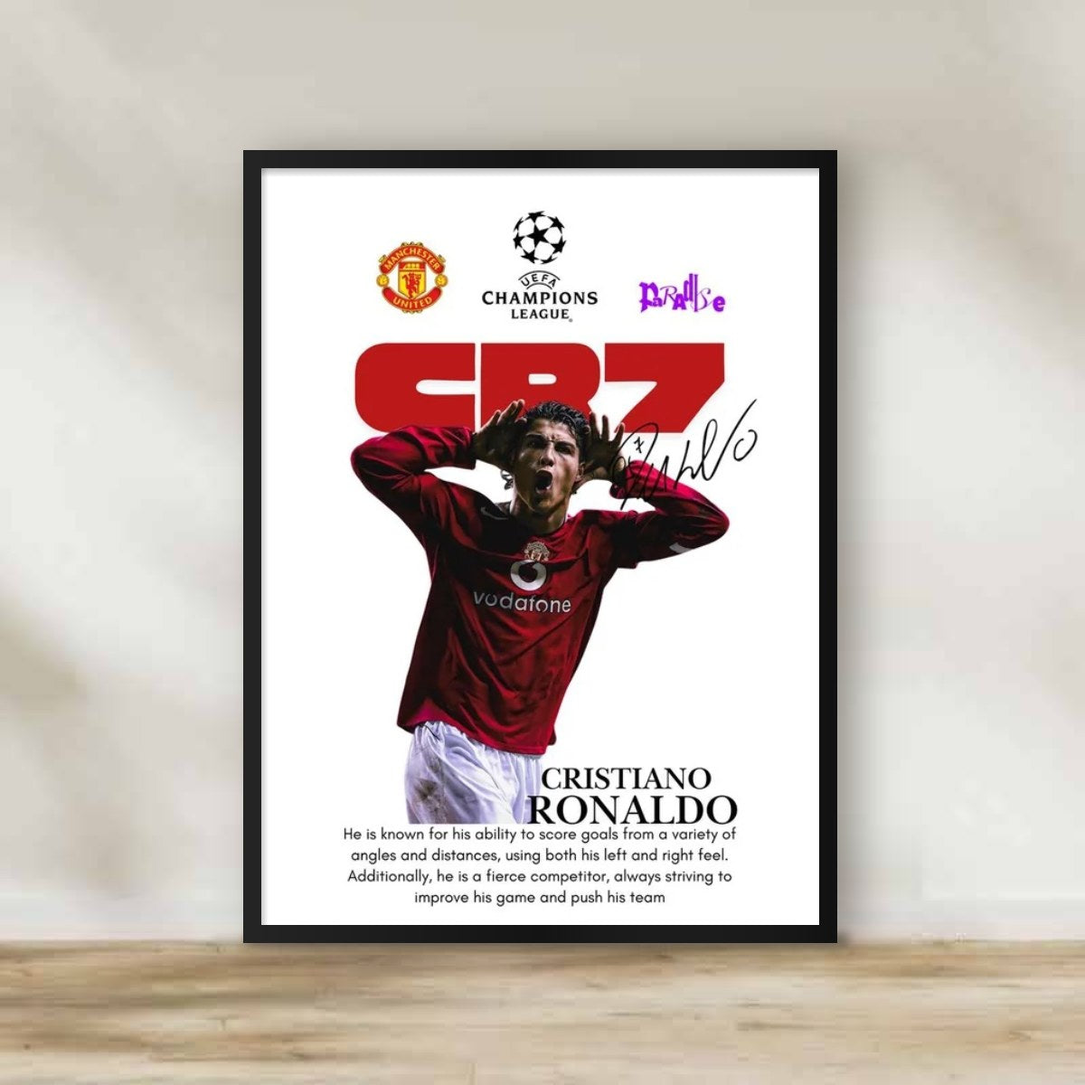 Cristiano Ronaldo 5 Frame – football wall art | برواز كريستيانو رونالدو 5