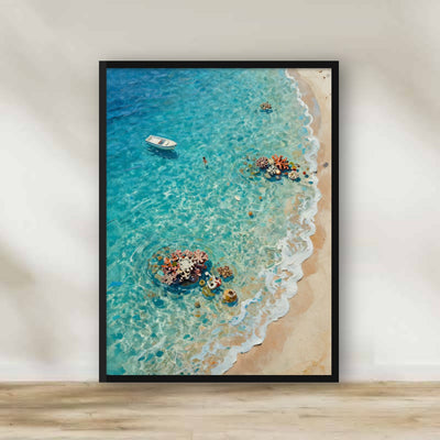 Dahab Lagoon Impasto Frame – impasto Egypt wall art | برواز لاجون دهب - رسم زيتي
