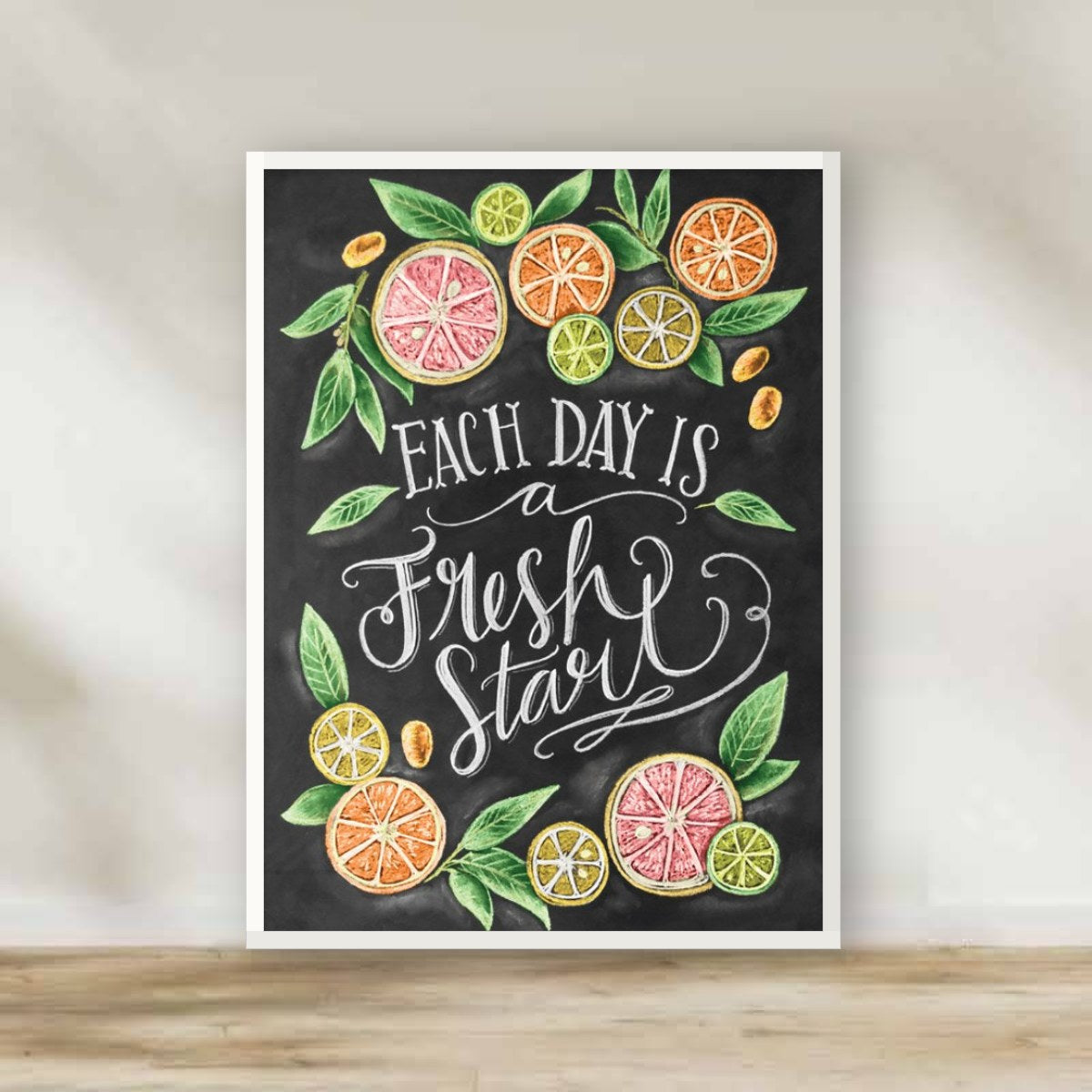 Each day is a fresh start White Frame – gallery wall frame set | برواز أبيض Each day is a fresh start