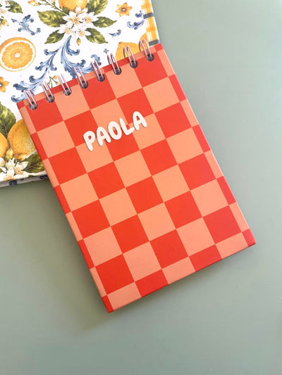Checkered Name Notepad – by Cairo Heaven | نوتة كاروهات باسمك