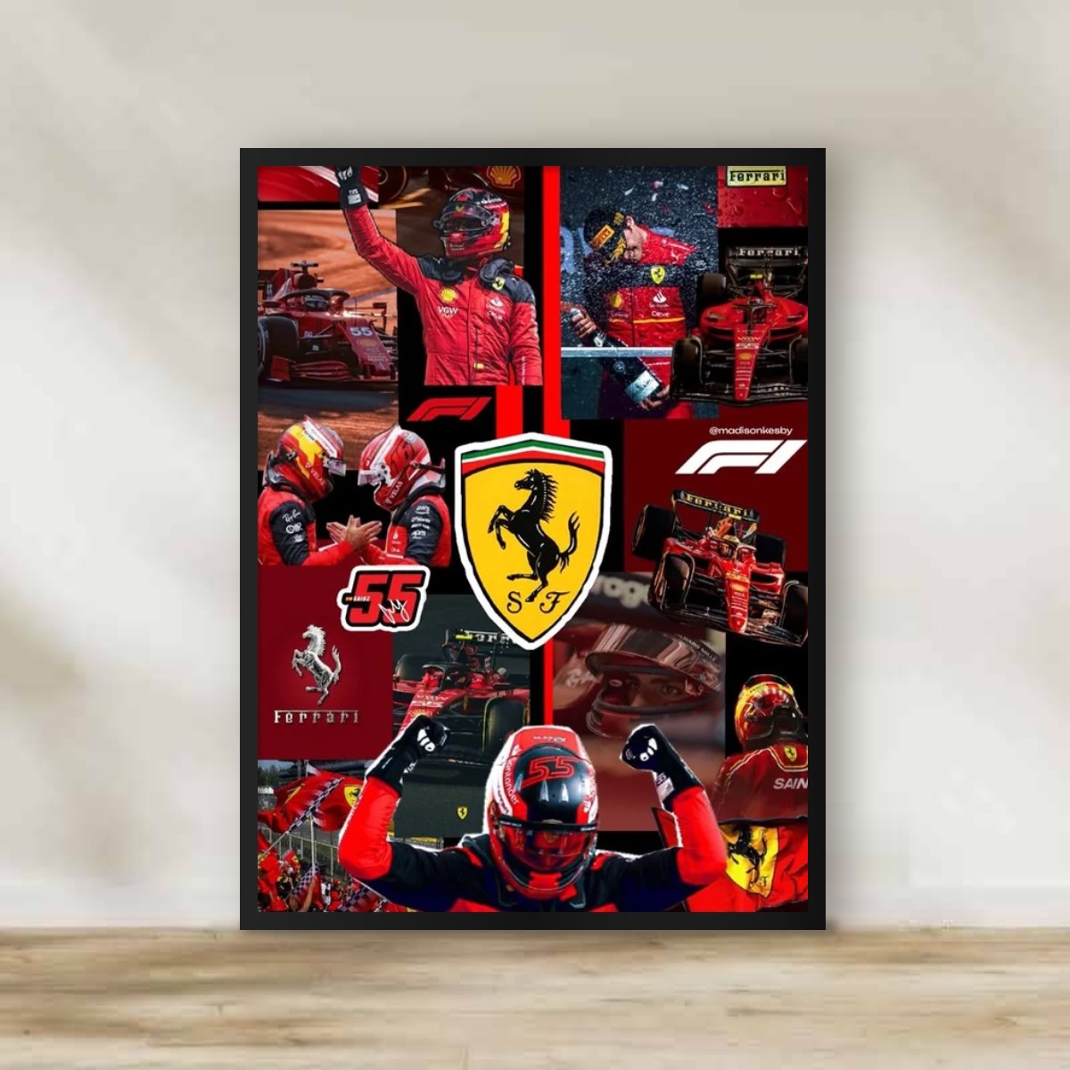 F1 Ferrari Frame – Formula 1 wall art | برواز فيراري F1