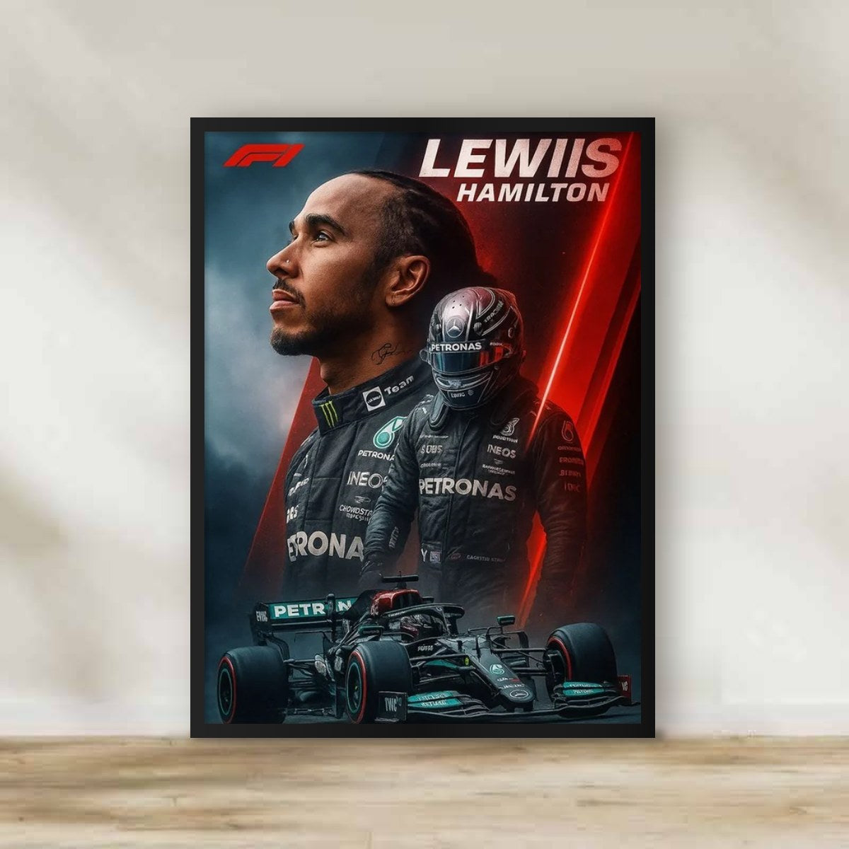 F1 hamilton Frame – Formula 1 wall art | برواز هاميلتون F1