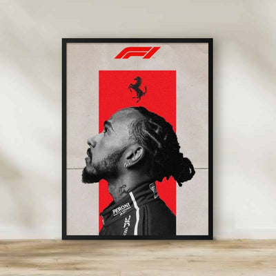 F1 Hamilton 2 Frame – Formula 1 wall art | برواز هاميلتون F1 2