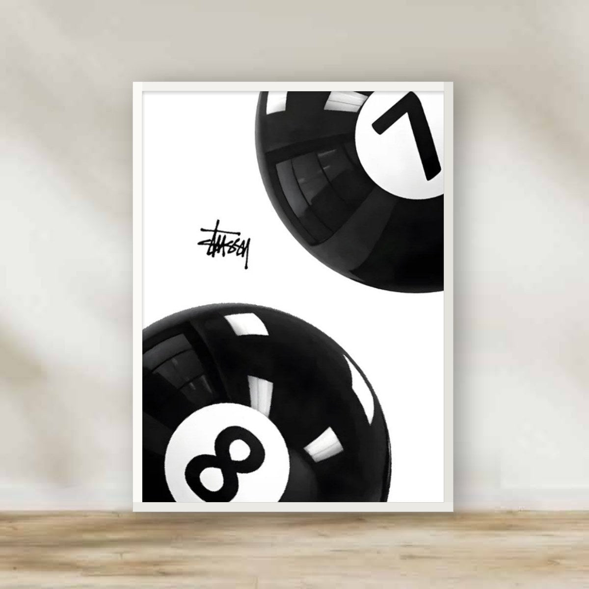 Fancy Frame 13 – black and white wall art | برواز أبيض أبيض وأسود 13 (white frame)