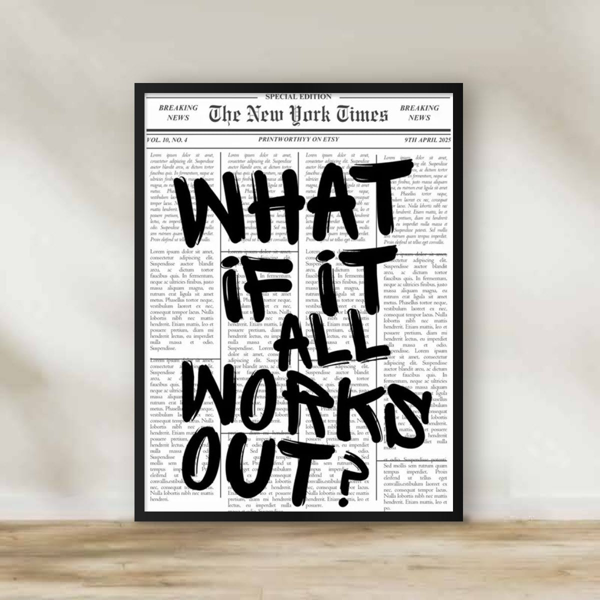 Fancy Frame 16 – black and white wall art | برواز أبيض وأسود 16