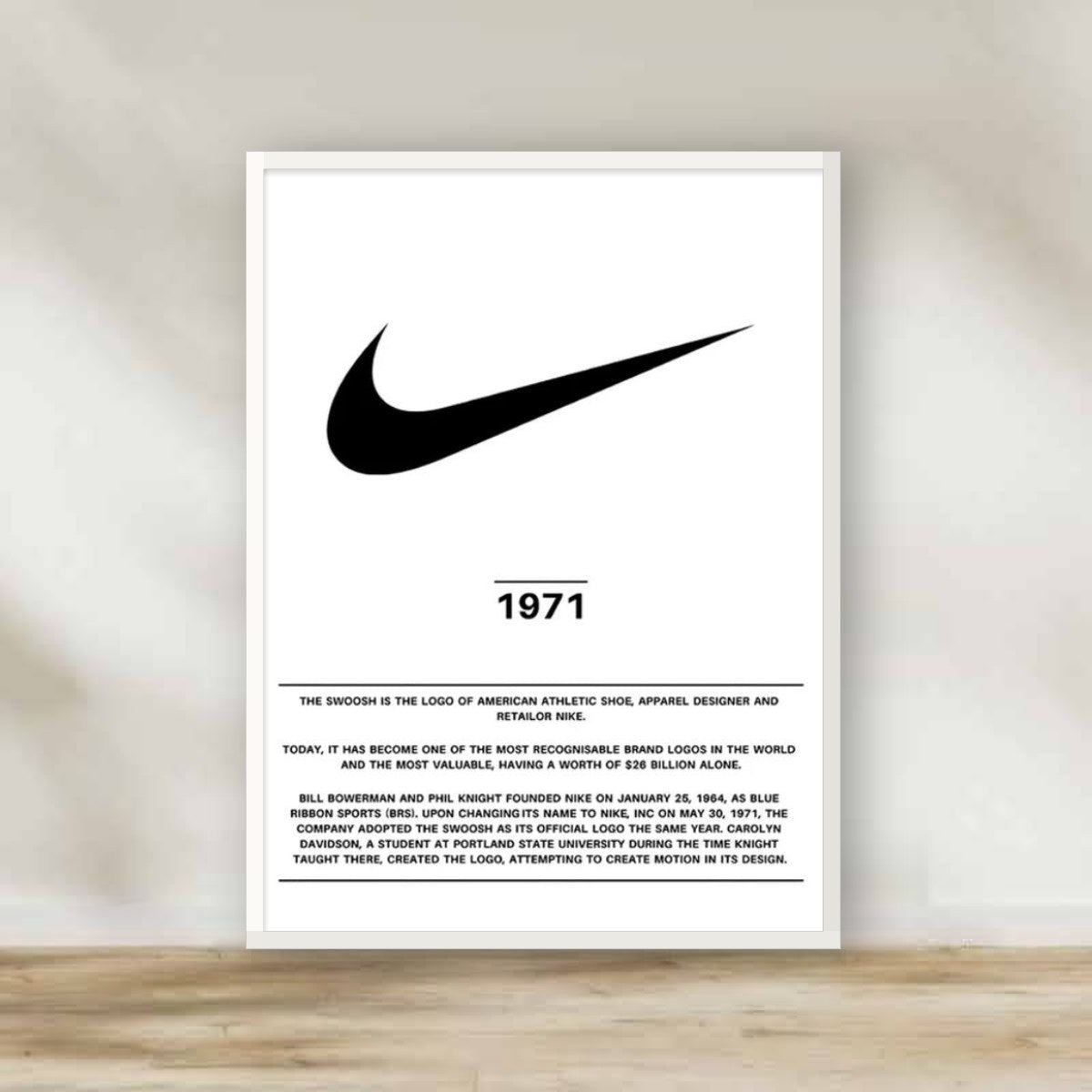 Fancy Frame 2 – black and white wall art | برواز أبيض أبيض وأسود 2 (white frame)