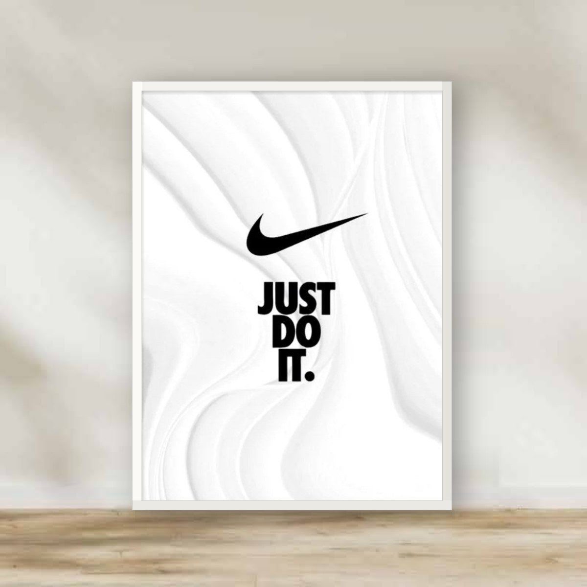 Fancy Frame 3 – black and white wall art | برواز أبيض أبيض وأسود 3 (white frame)