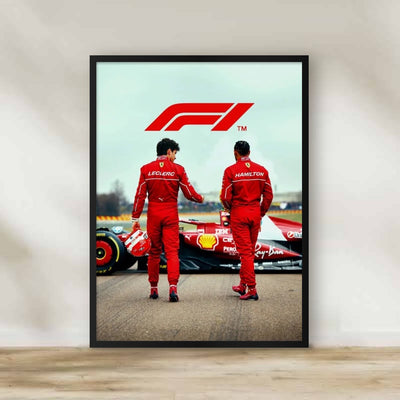 Ferrari Team 2 Frame – Formula 1 wall art | برواز فريق فيراري F1 2