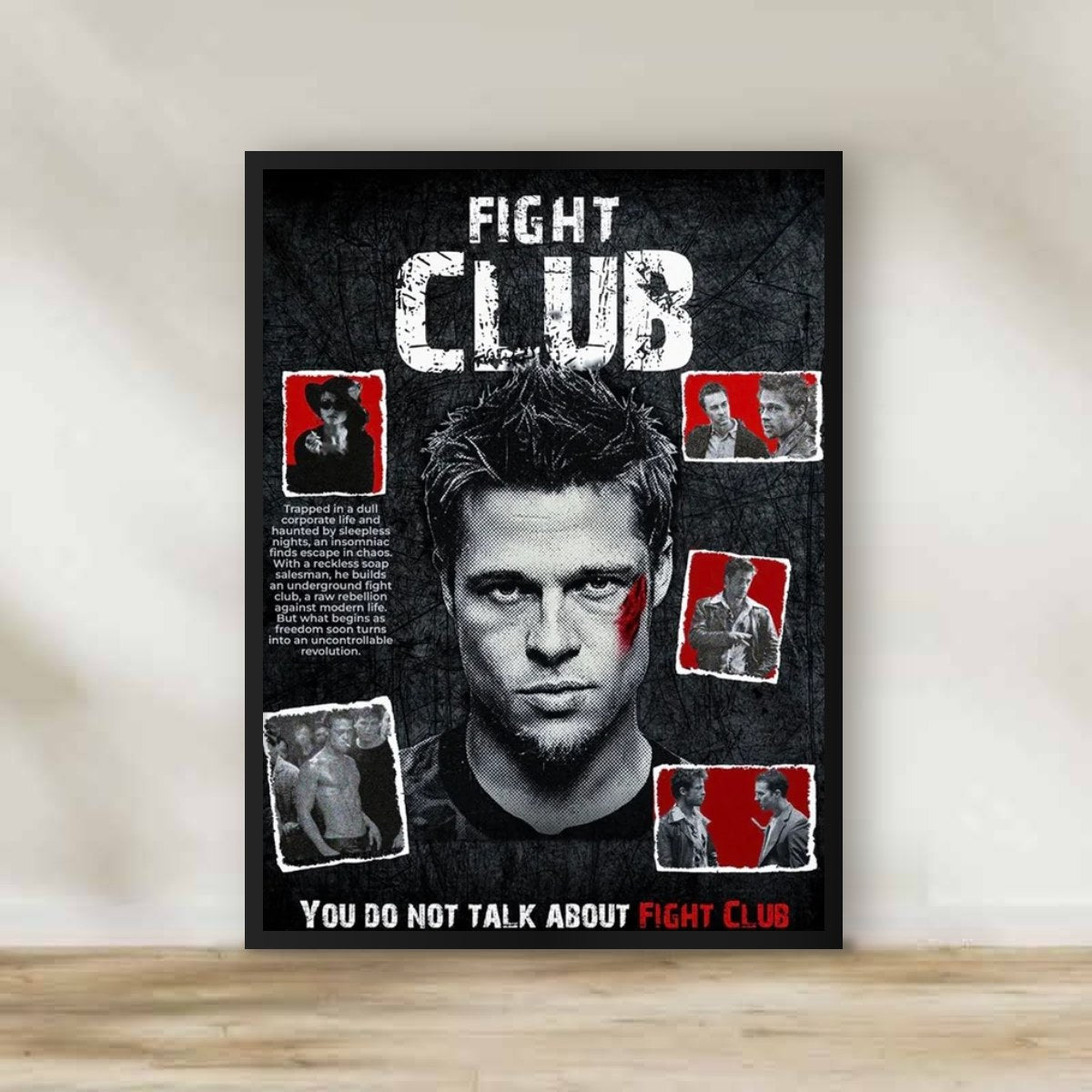 Fight Club 3 Frame – movie poster wall art | برواز فايت كلوب 3