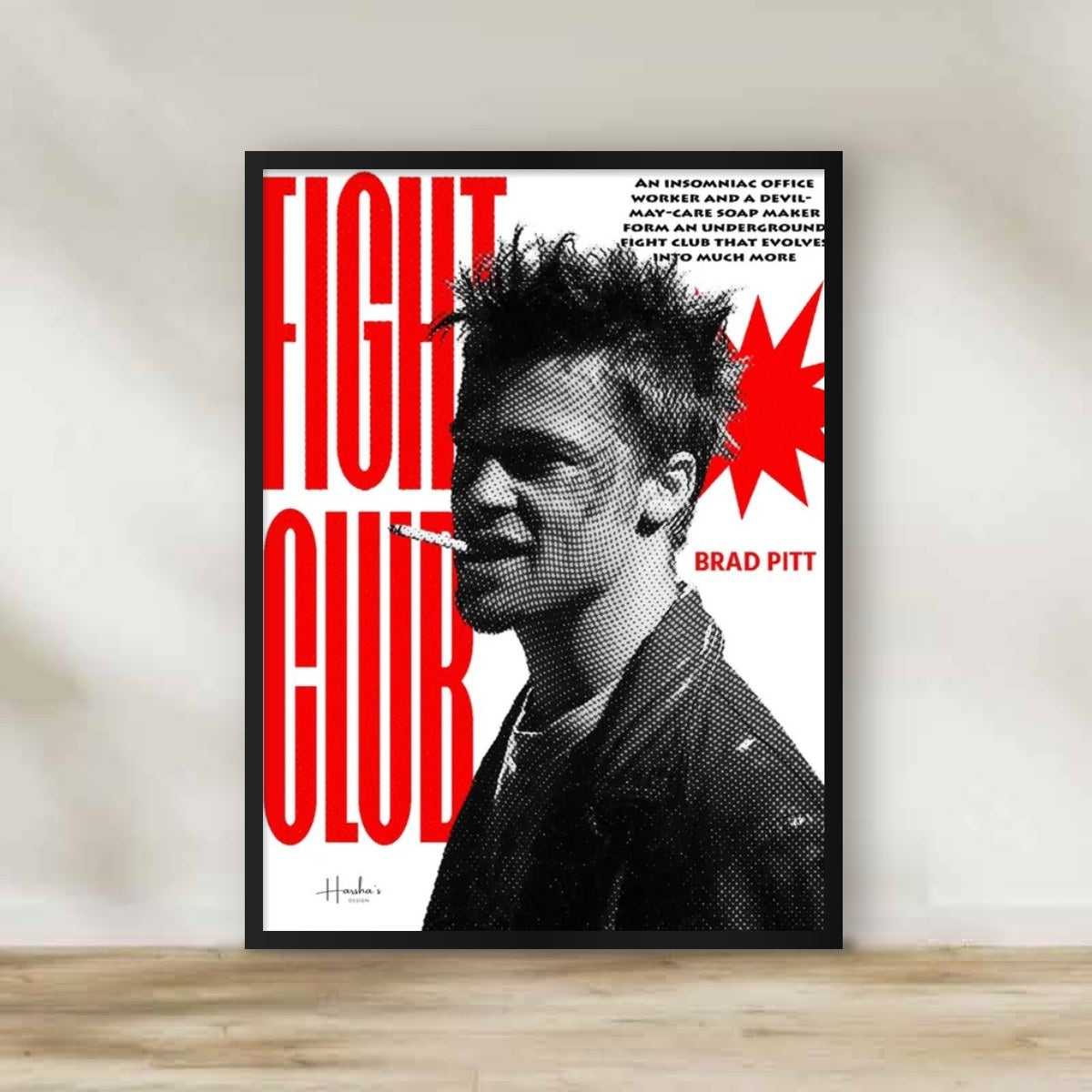 Fight Club 4 Frame – movie poster wall art | برواز فايت كلوب 4