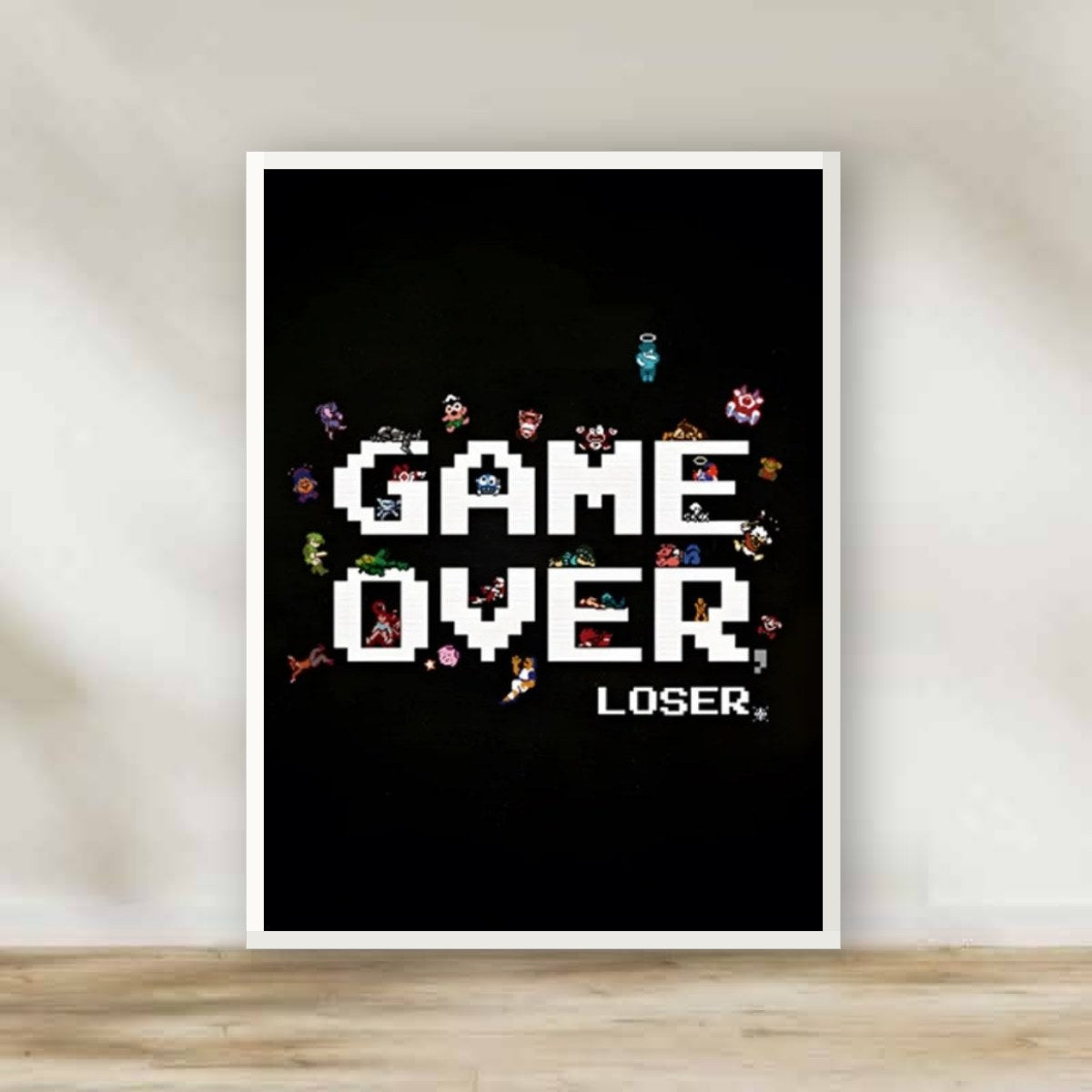 Games 3 White Frame – gaming wall art | برواز أبيض ألعاب 3