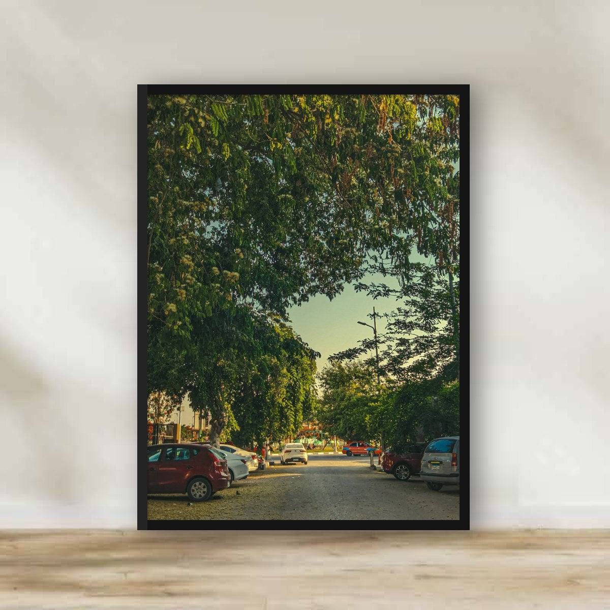 Golden Park Walk Frame – photography wall art | برواز ممشى الحديقة