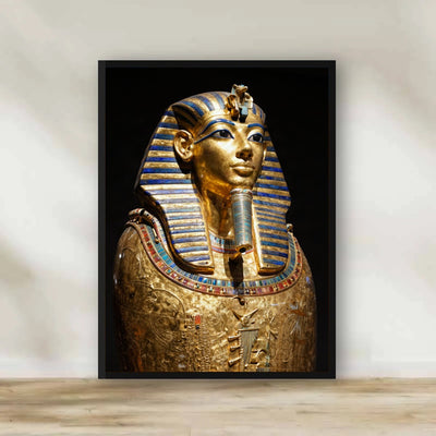 Golden Pharaoh Tutankhamun Frame – Pharaonic photography wall art | برواز الفرعون الذهبي - توت عنخ آمون