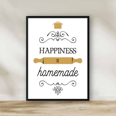 Happiness is Homemade Frame 2.0 – kitchen wall art | برواز "Happiness is Homemade"