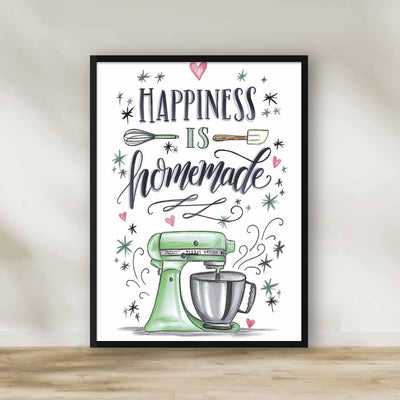 Happiness is Homemade Frame – kitchen wall art | برواز "Happiness is Homemade"