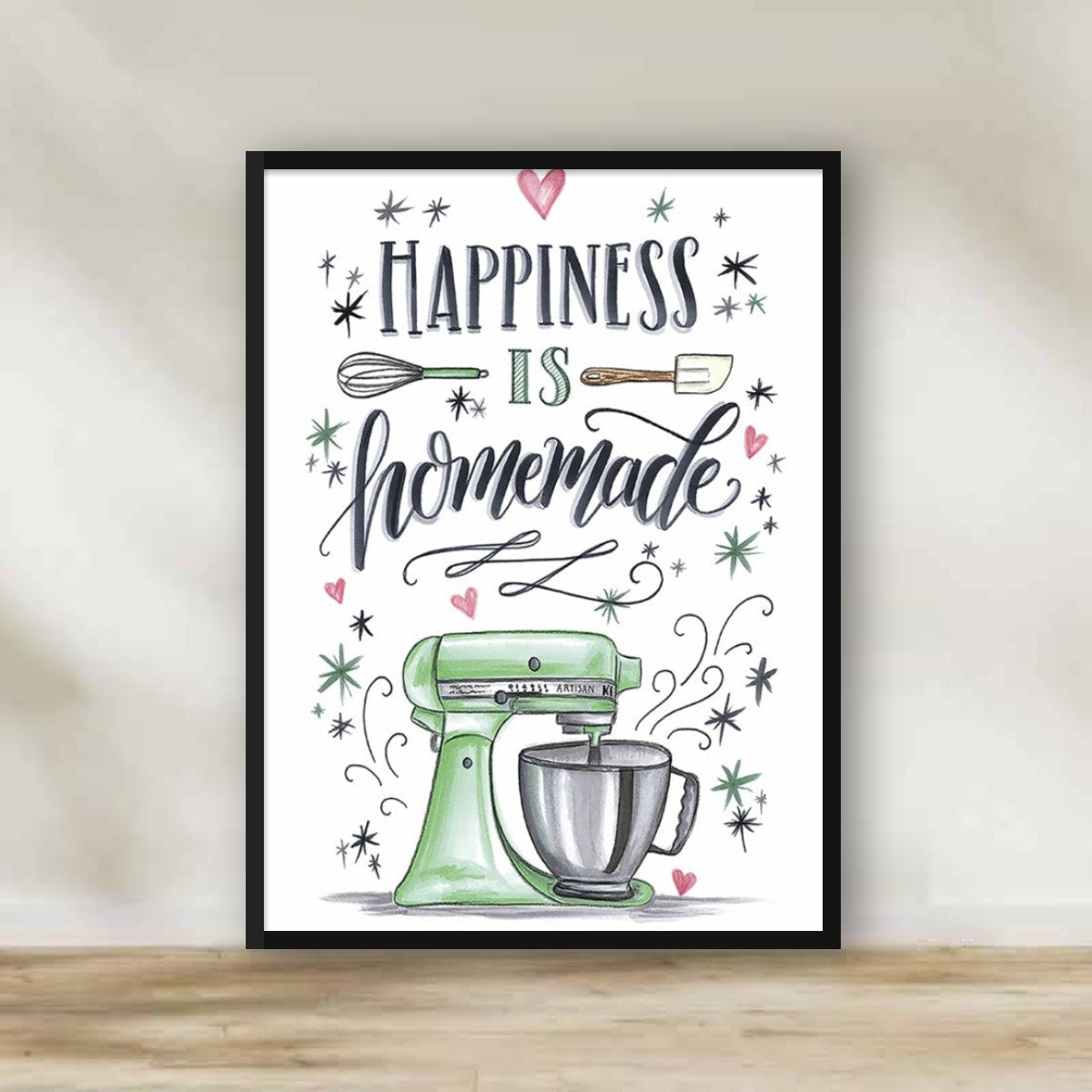Happiness is Homemade Frame – kitchen wall art | برواز "Happiness is Homemade"