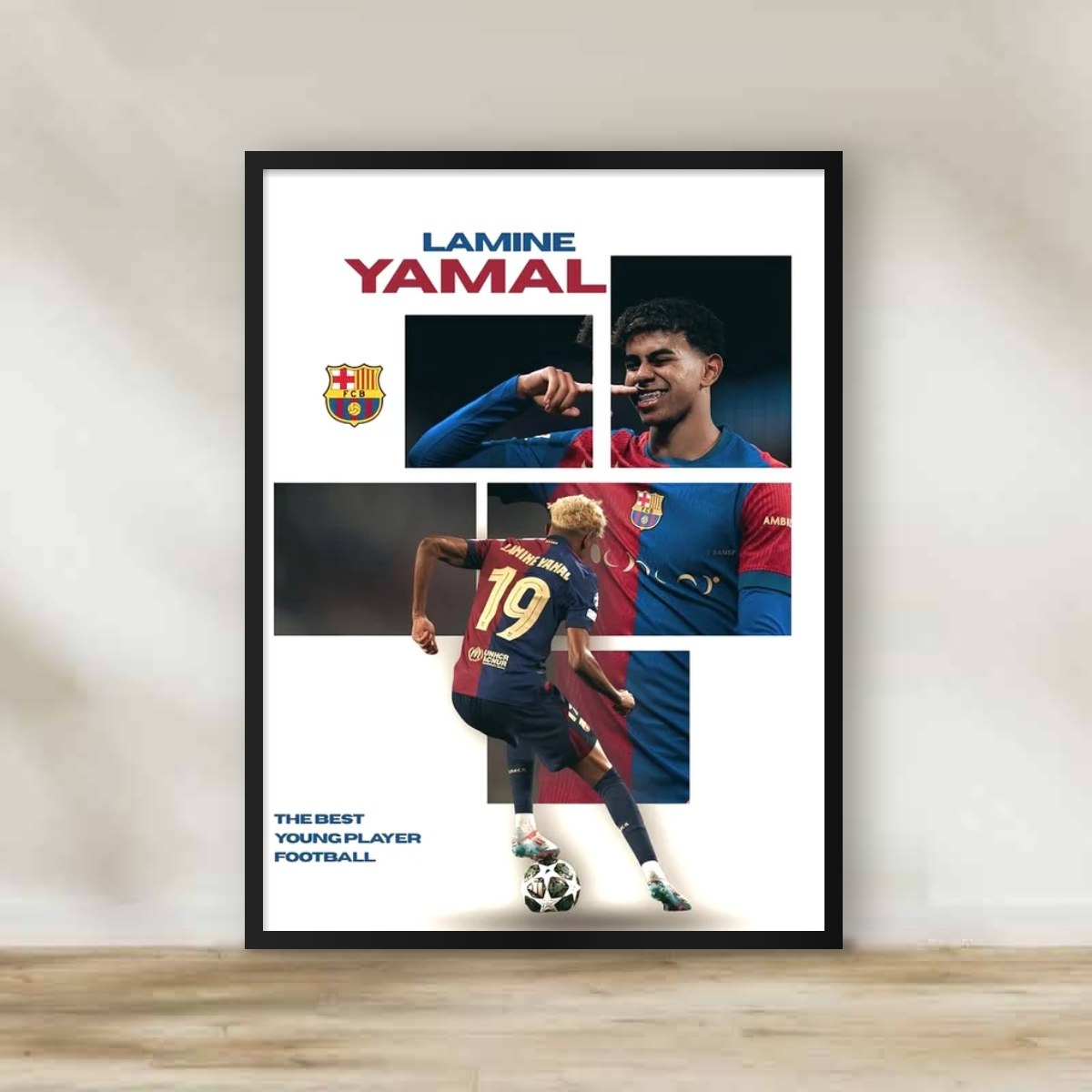 lamine Yamal 2 Frame – football wall art | برواز لامين يامال 2